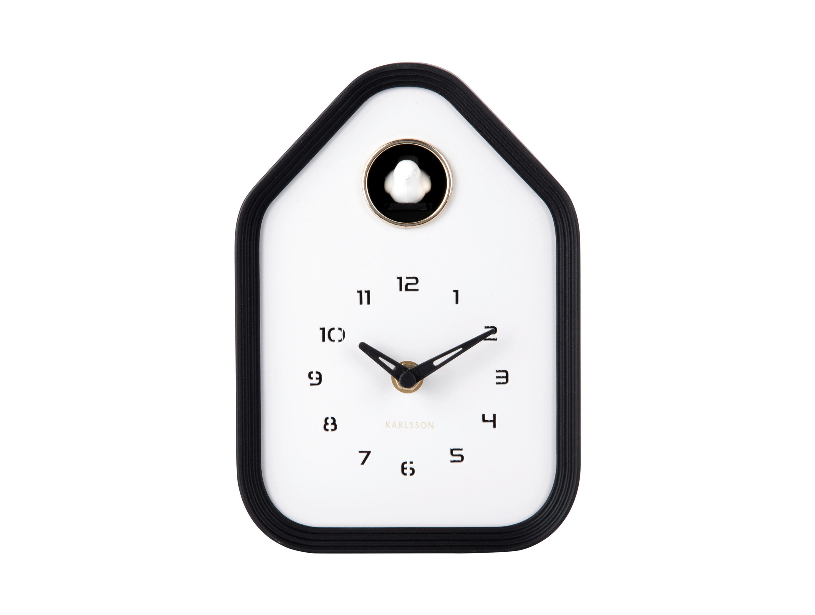 WANDUHR Reina Schwarz 14/20/7 cm  - Schwarz, Basics, Kunststoff (14/20/7cm) - Karlsson