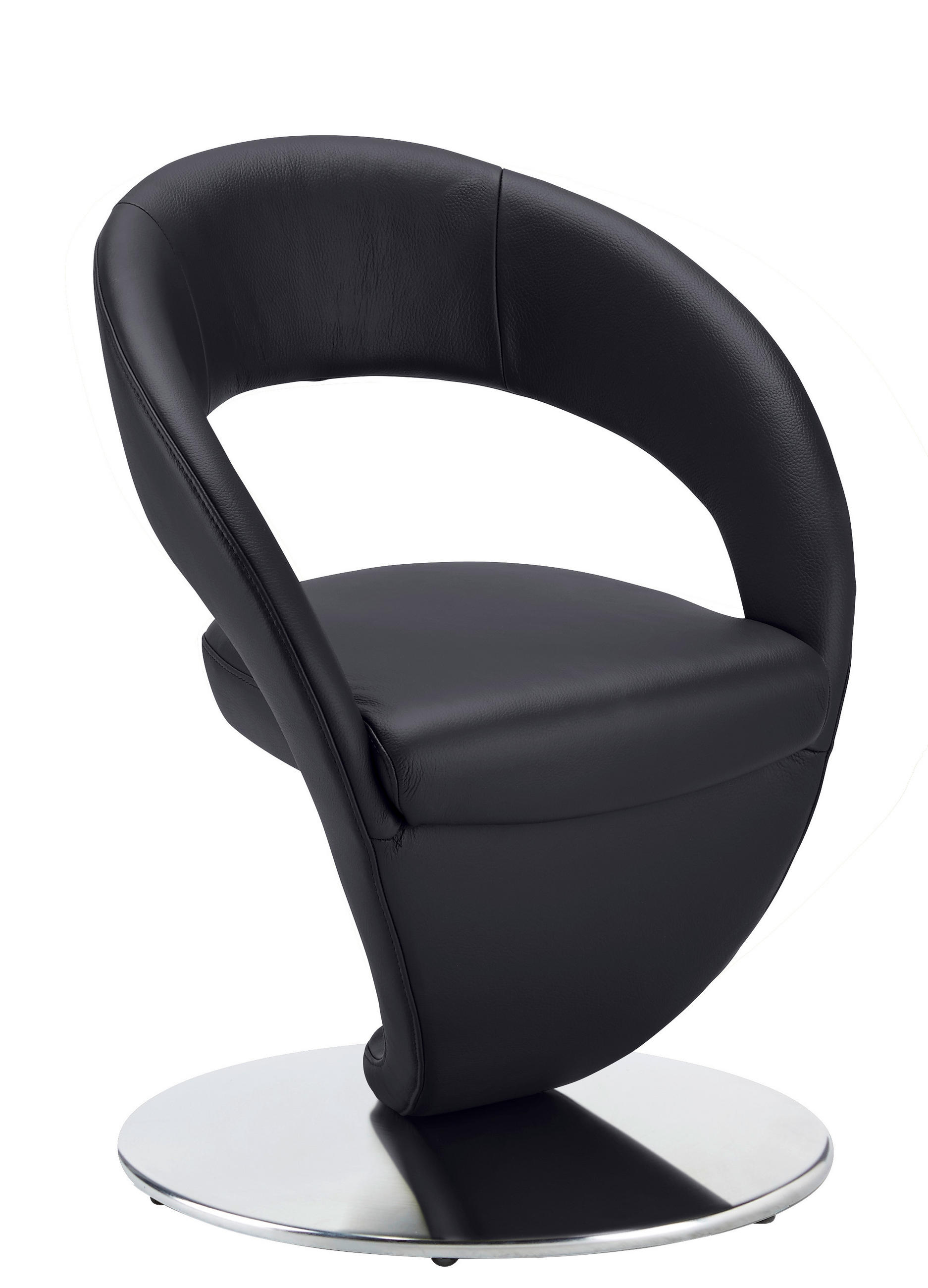 STUHL - Edelstahlfarben/Schwarz, Design, Textil/Metall (62/86/61cm) - Moderano