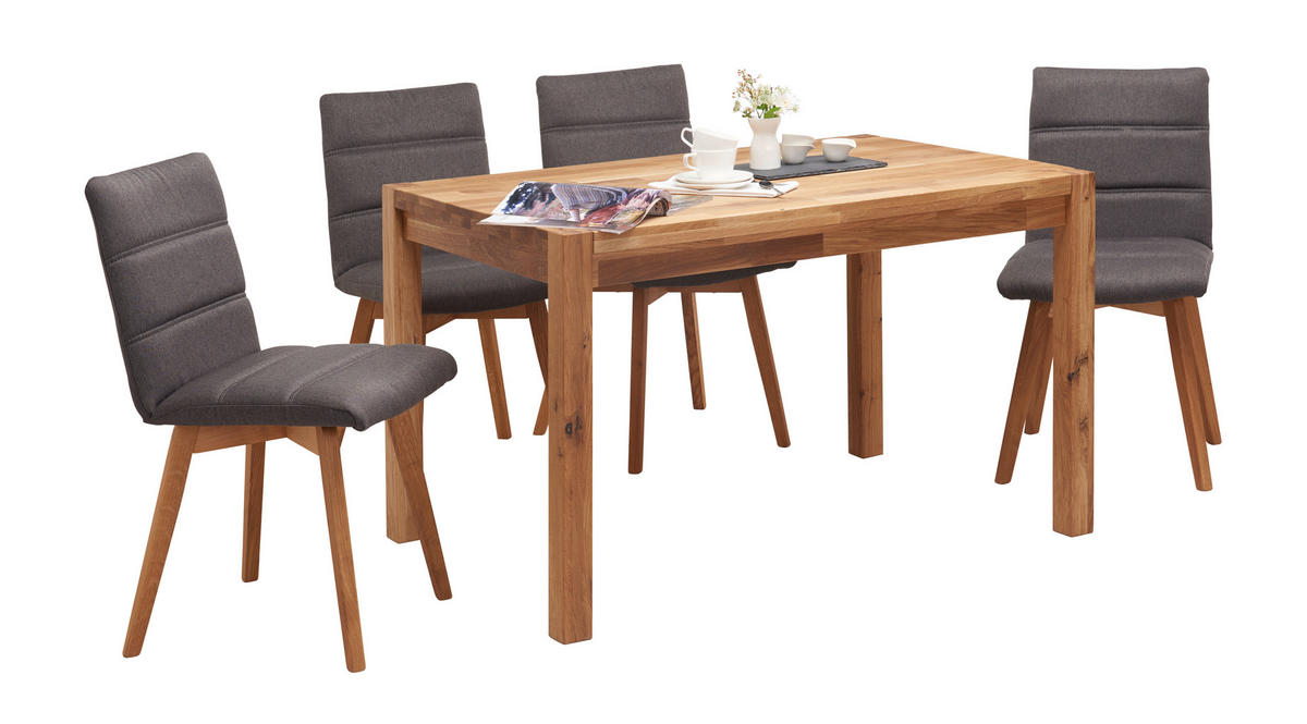 JEDÁLENSKÝ STÔL, divoký dub, farba duba, 120/80/75 cm - farba duba, Konventionell, drevo (120/80/75cm) - Carryhome