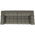 BIGSOFA  in Flachgewebe, Leinenoptik Taupe  - Taupe/Schwarz, Design, Textil/Metall (262/66/113cm) - Belluti