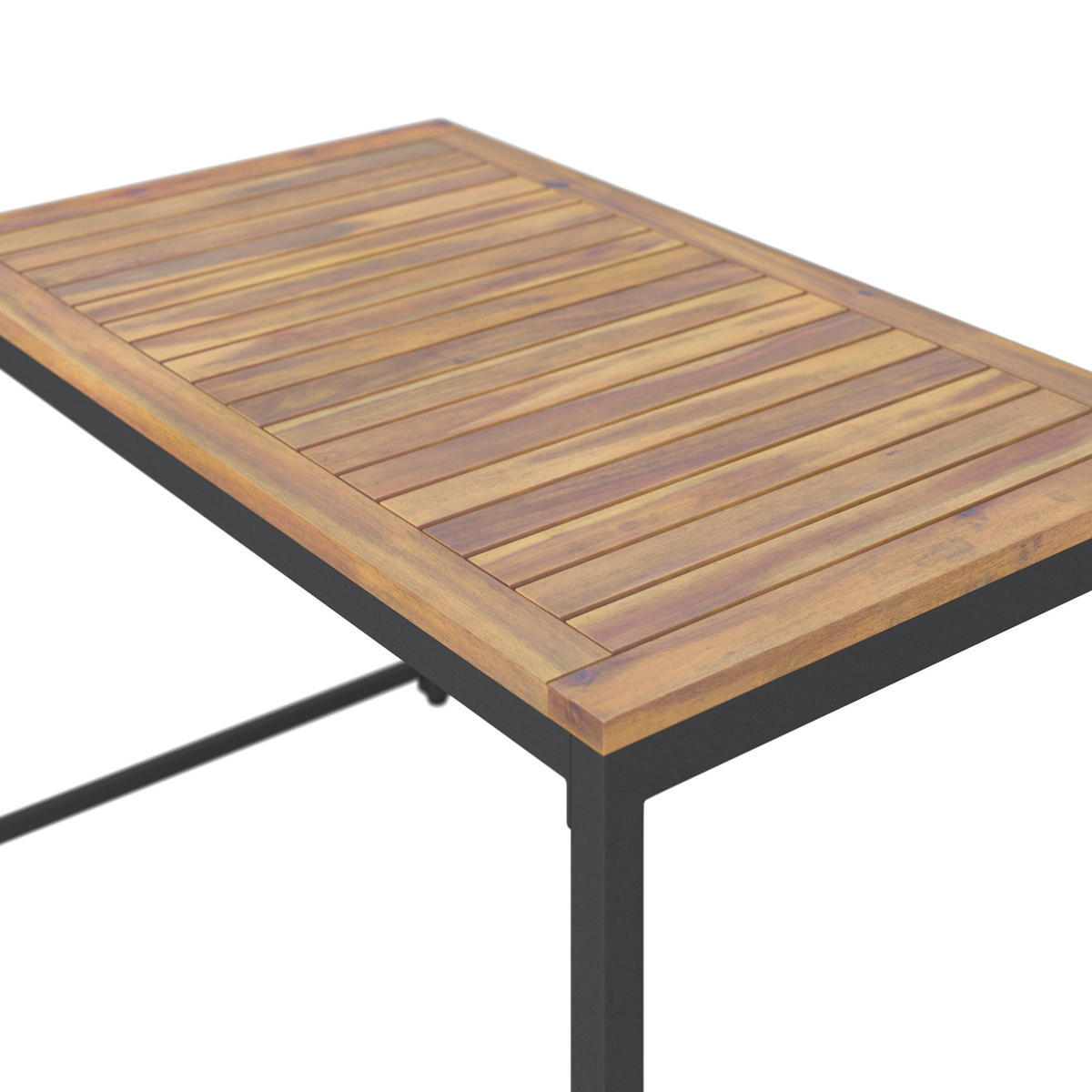 LOUNGETISCH Holz, Metall  - Schwarz/Naturfarben, MODERN, Holz/Metall (100/42/60cm) - Ambia Garden