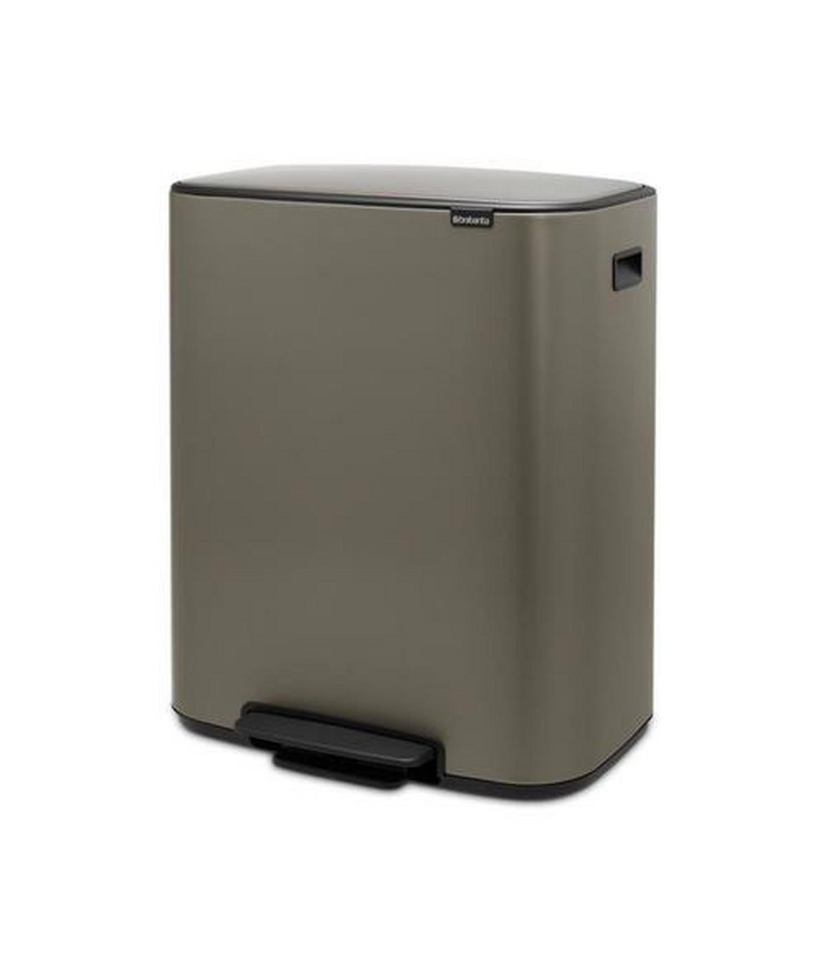 ABFALLEIMER BO TRETEIMER 2 X 30 L  - Schwarz/Grau, Basics, Kunststoff/Metall (54,1/65,2/36,3cm) - Brabantia