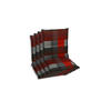 SESSELAUFLAGENSET Karo  - Dunkelgrau/Rot, Basics, Textil (50/7/100cm)