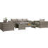 GARTENSET Webstoff Kunststoffgeflecht Aluminium - Hellgrau, Design, Glas/Kunststoff (228/58/89cm) - Ambia Garden
