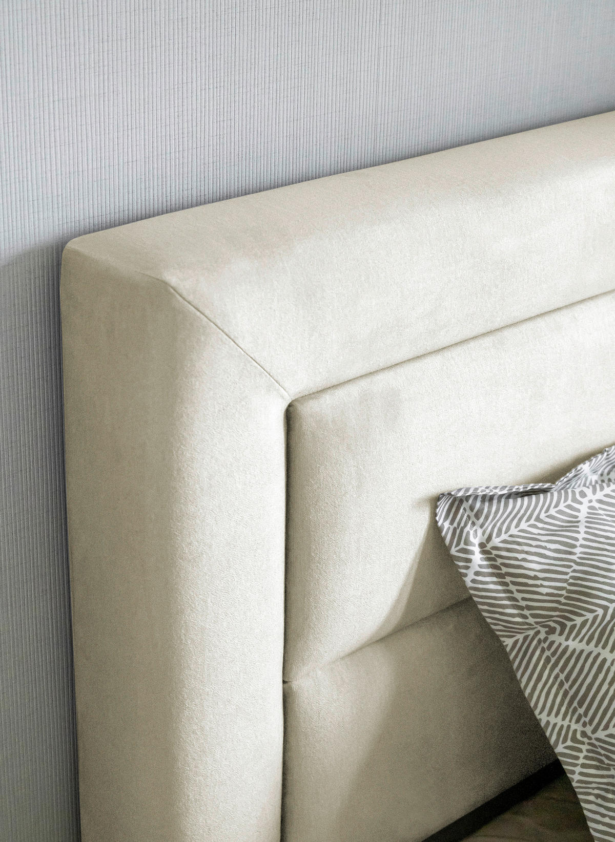 BOXBETT 180/200 cm  in Creme  - Silberfarben/Creme, MODERN, Holz/Kunststoff (180/200cm) - MID.YOU