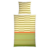 BETTWÄSCHE 135/200 cm  - Orange/Grasgrün, Textil (135/200cm) - Bio:Vio