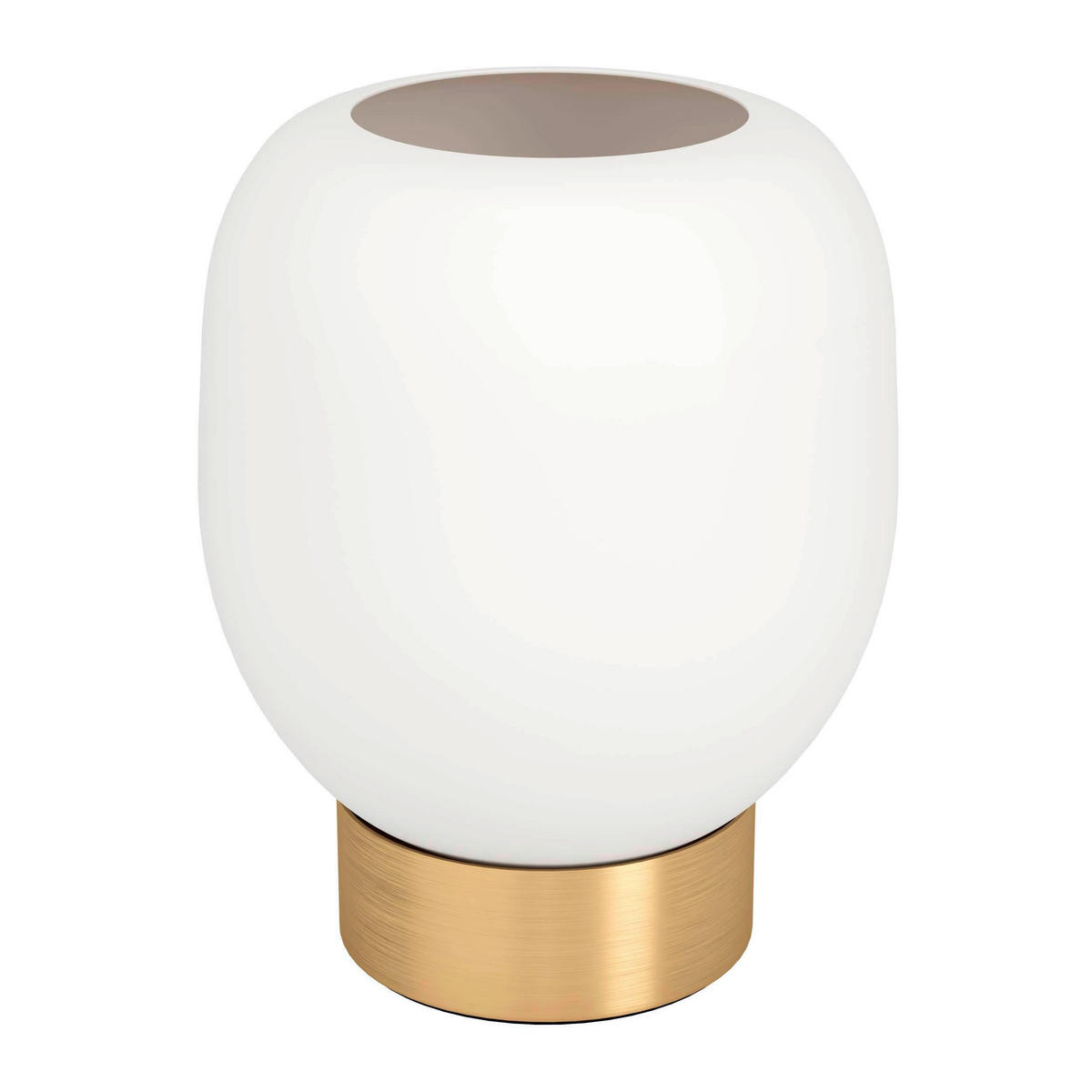 TISCHLEUCHTE 14,5/18 cm   - Goldfarben/Weiß, KONVENTIONELL, Glas/Metall (14,5/18cm)