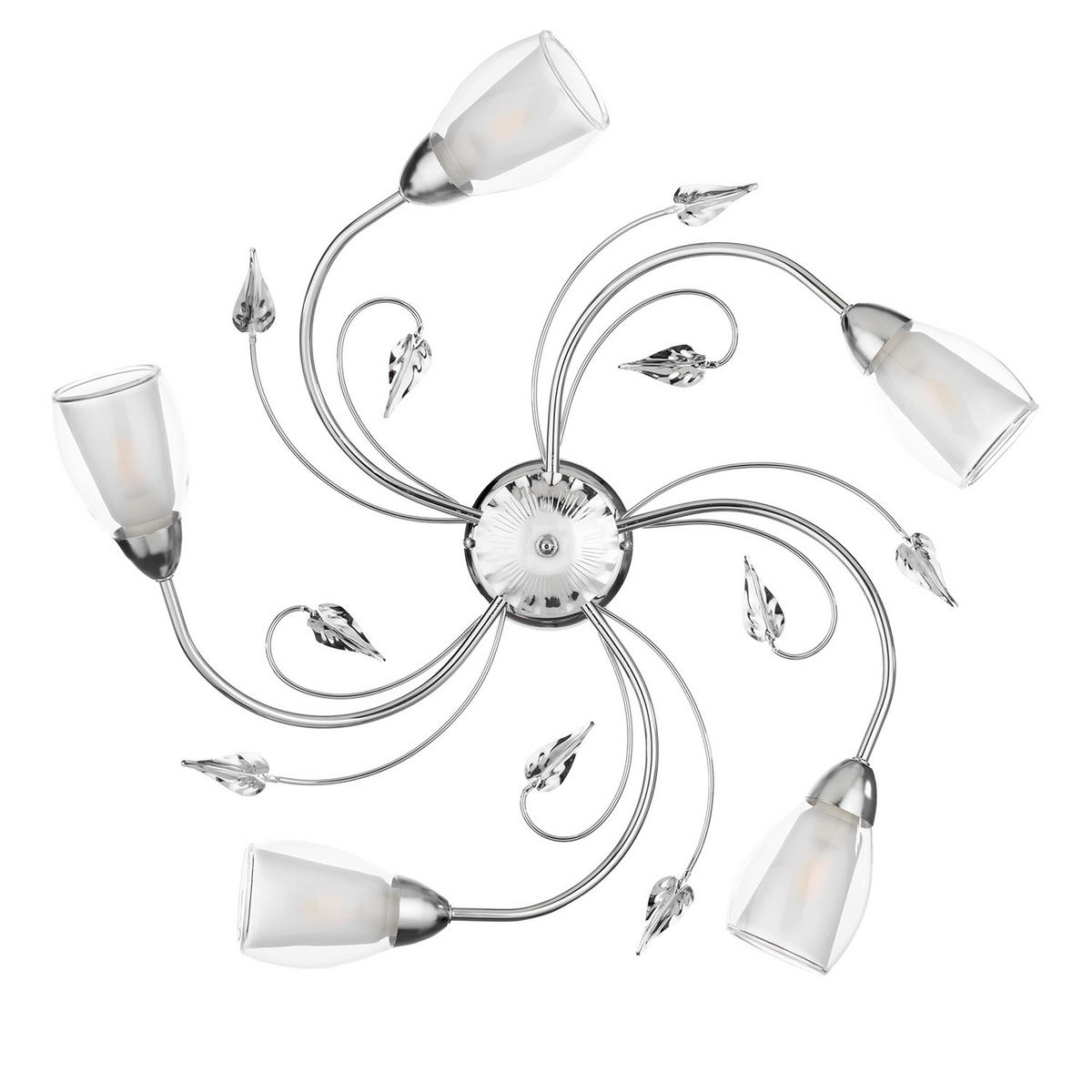 DECKENLEUCHTE  60/20 cm    - Chromfarben, Basics, Glas/Metall (60/20cm)