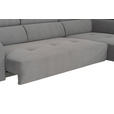 ECKSOFA Grau Feincord  - Schwarz/Grau, Design, Textil/Metall (205/280cm) - Xora