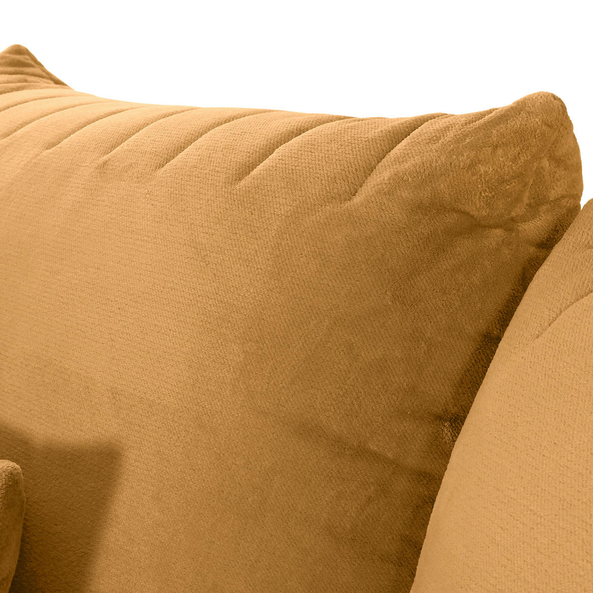 HÖRNSOFFA i plysch orange  - orange/svart, Klassisk, textil/plast (170/270cm) - MID.YOU