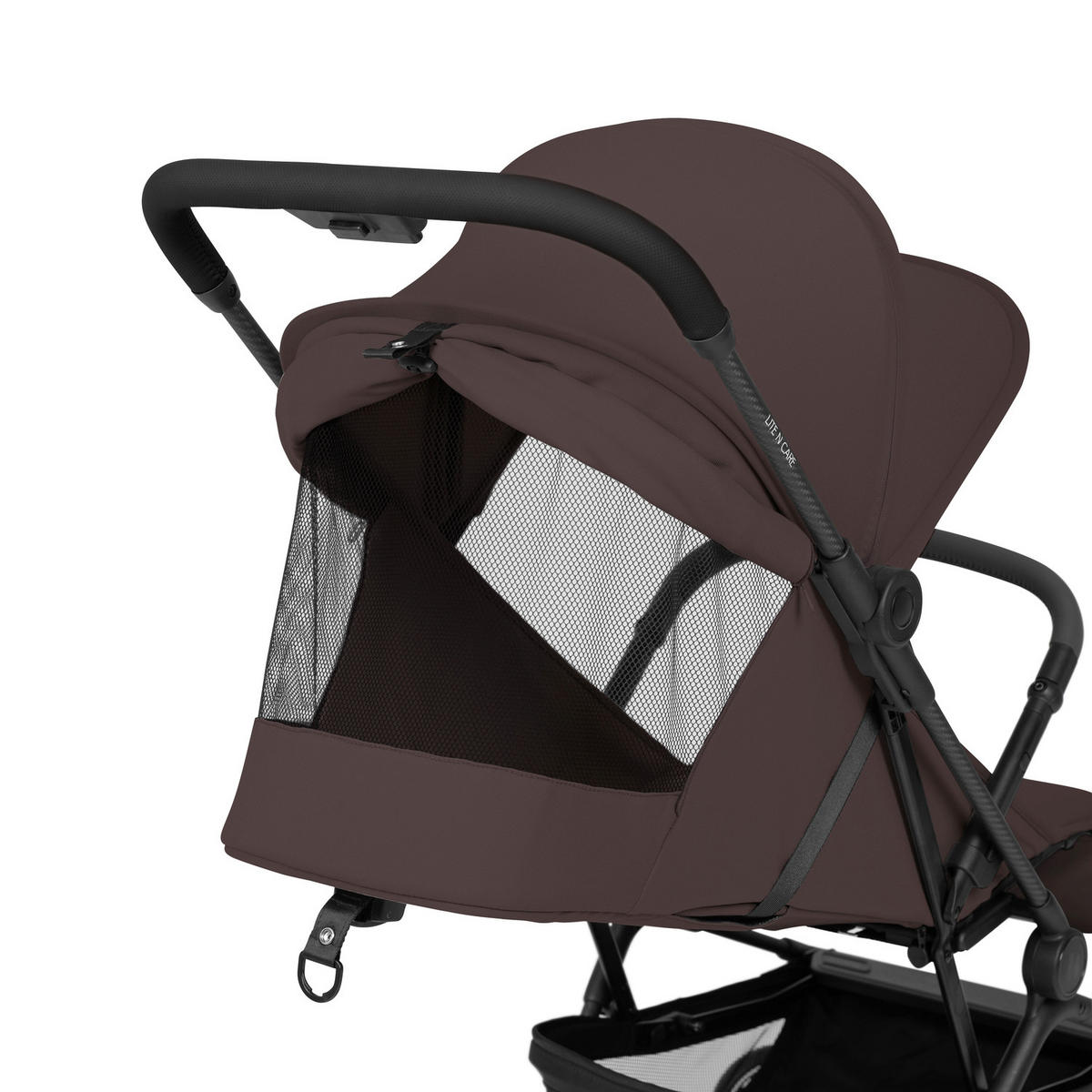BUGGY Lite N Care  - Schwarz/Braun, Basics, Textil/Metall (89/43,5/100cm) - Hauck