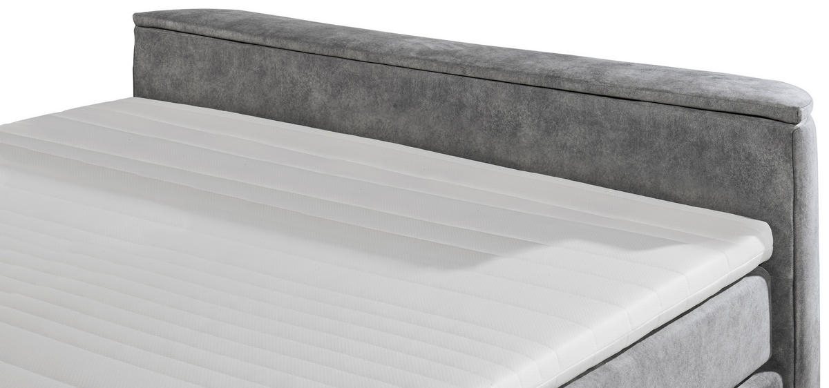 BOXSPRINGBETT 180/200 cm  in Grau  - Grau, MODERN, Holzwerkstoff/Kunststoff (180/200cm) - MID.YOU