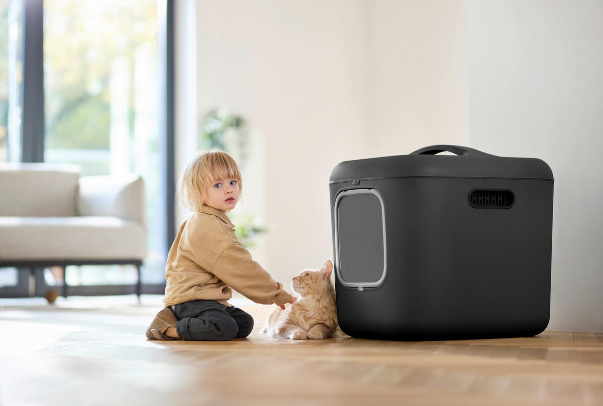 KATZENTOILETTE - Anthrazit, Basics, Kunststoff (49,9/57,6/61,4cm) - Rotho