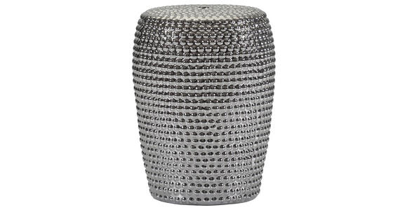 BEISTELLTISCH 33/33/45 cm Silberfarben  - Silberfarben, Design, Keramik (33/33/45cm) - Landscape