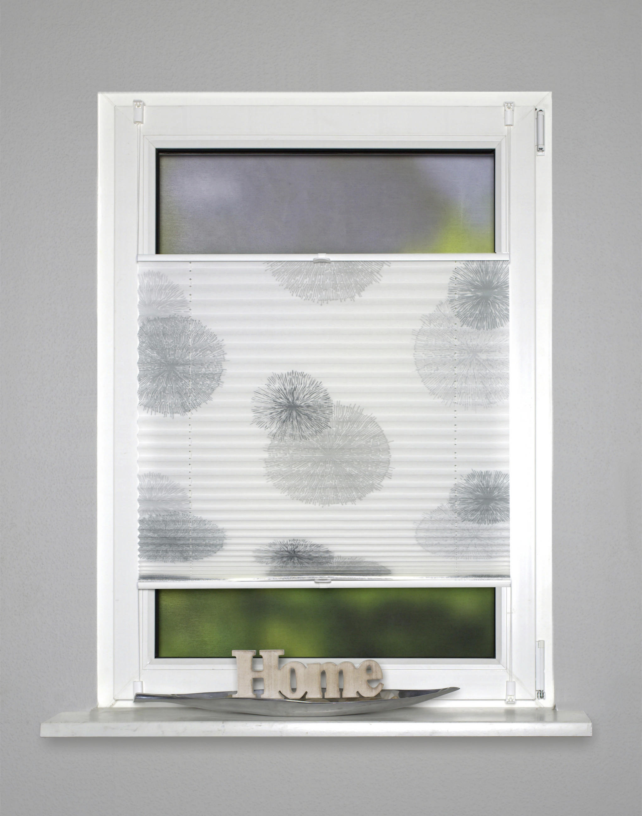 PLISSEE 80/130 cm  - Naturfarben/Grau, KONVENTIONELL, Textil (80/130cm)