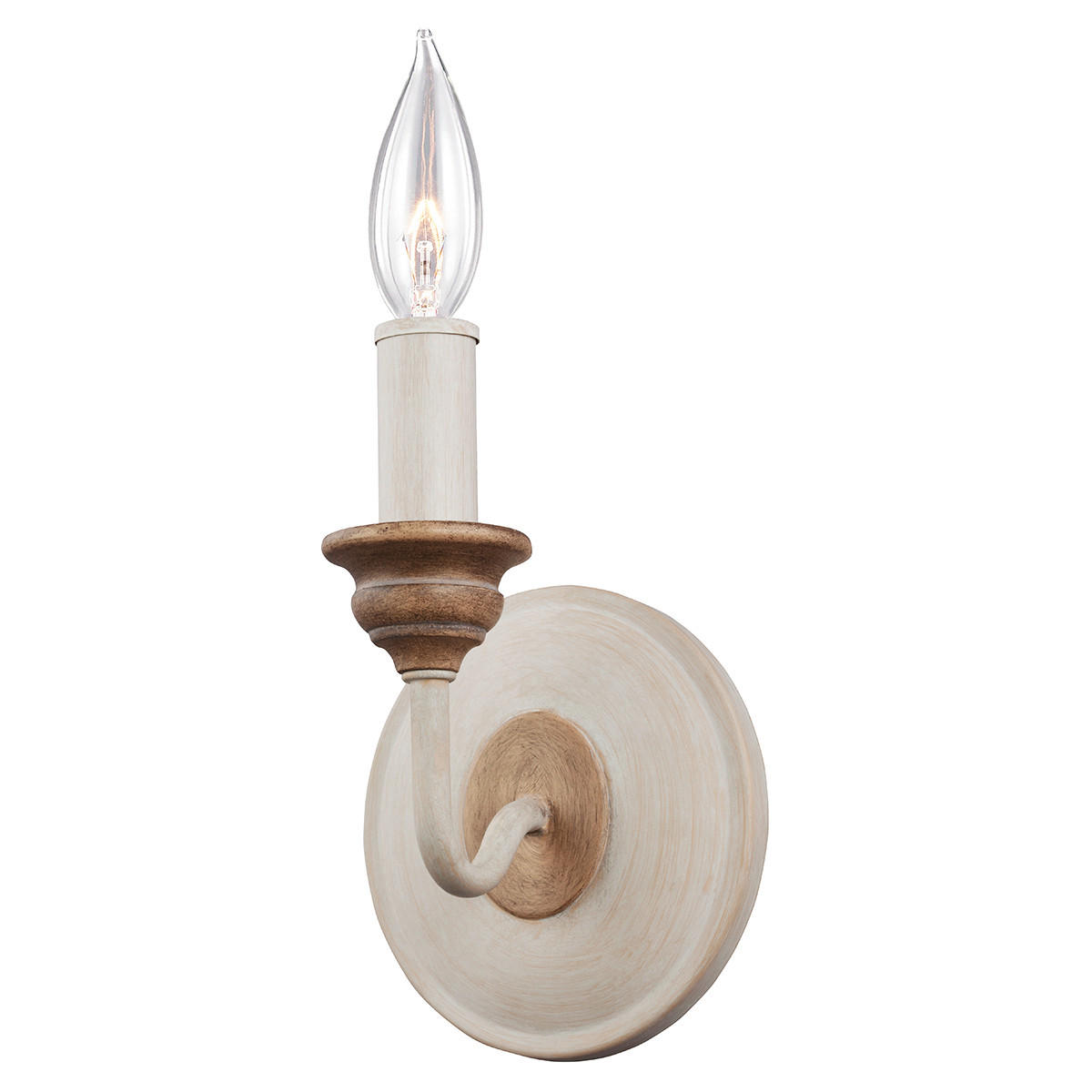 WANDLEUCHTE 11.4/10,2/19,4 cm   - Hellbraun/Beige, Design, Metall (11.4/10,2/19,4cm) - Elstead Lighting