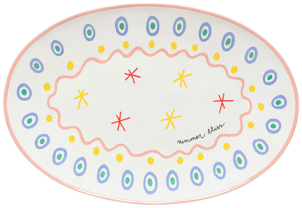 SERVIERPLATTE SUMMER BLISS 32/45 cm  - Multicolor, Basics, Keramik (32/45cm) - Costa Nova