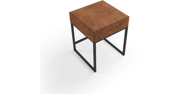 NACHTSCHRANK 45/55/45 cm - Terracotta/Schwarz, Design, Textil/Metall (45/55/45cm) - Esposa