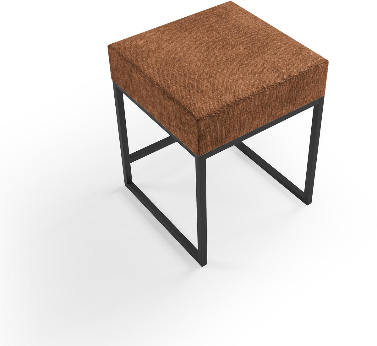 NACHTTISCH 45/55/45 cm  in Terracotta  - Terracotta/Schwarz, Design, Textil/Metall (45/55/45cm) - Esposa