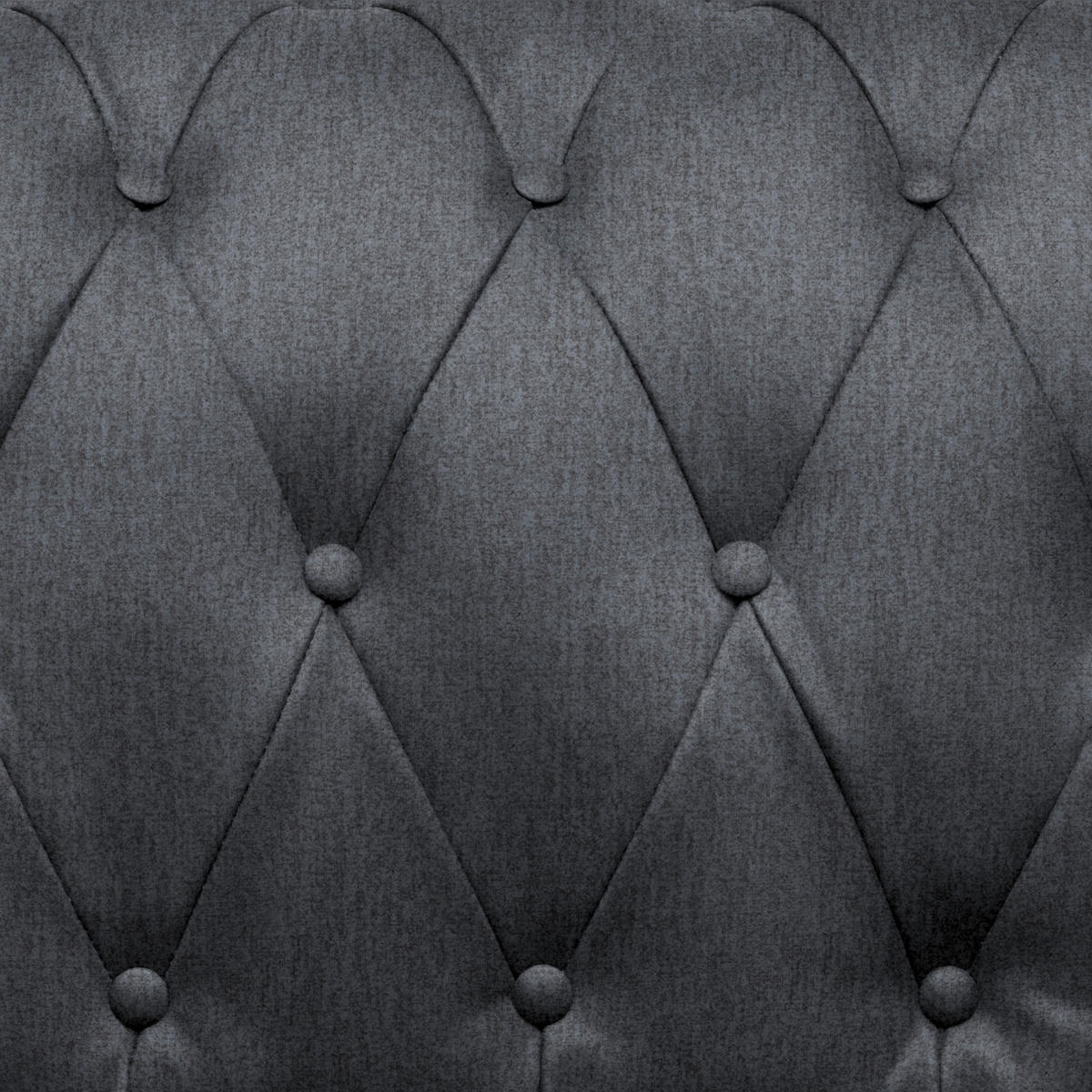 CHESTERFIELD-SOFA in Webstoff Grau  - Wengefarben/Grau, LIFESTYLE, Holz/Textil (206/76,5/96cm) - Landscape
