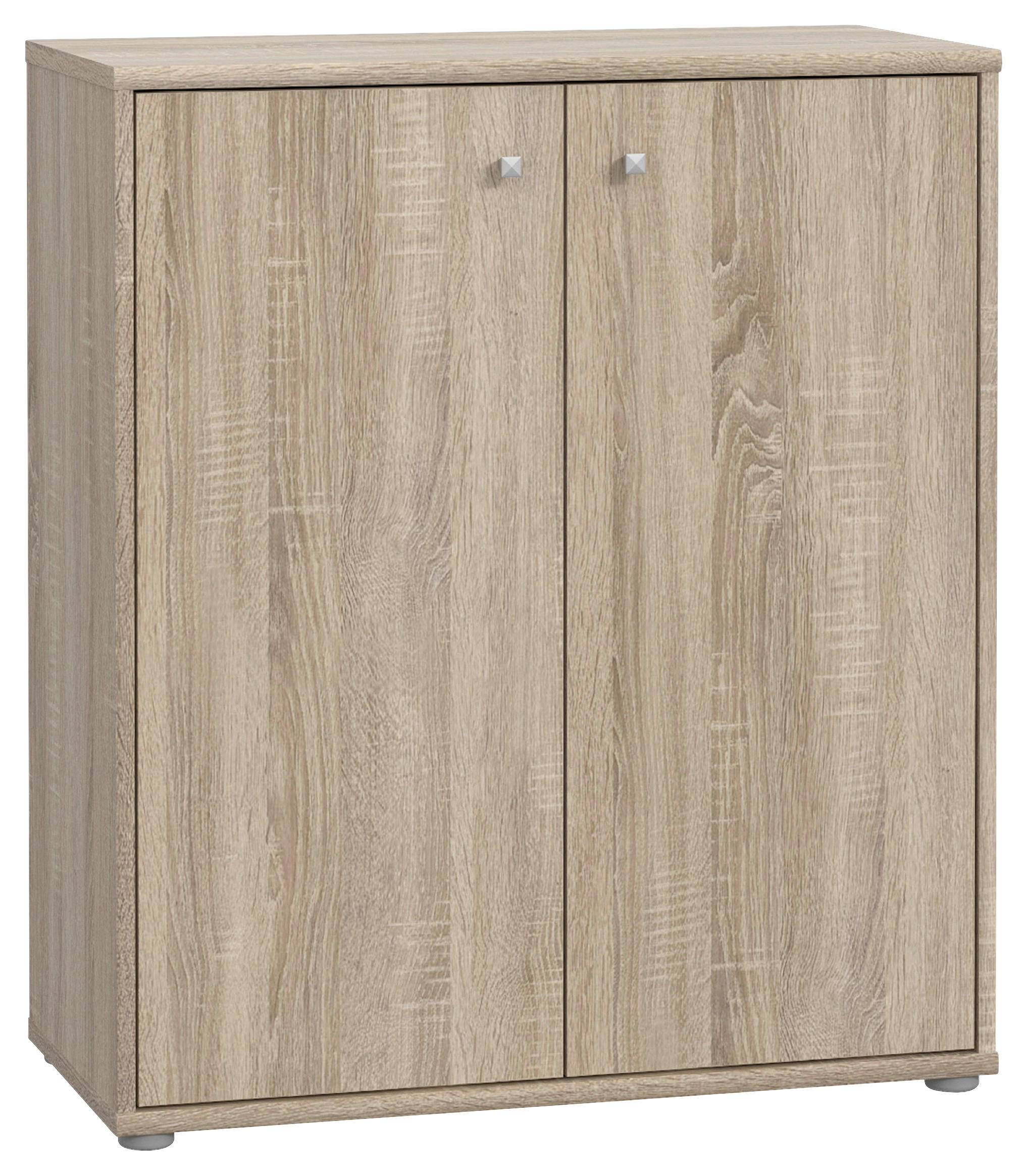 KOMMODE , 73,7/85,5/34,8 cm,  - Alufarben/Sonoma Eiche, Design, Holzwerkstoff/Kunststoff (73,7/85,5/34,8cm)