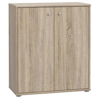 KOMMODE , 73,7/85,5/34,8 cm,  - Alufarben/Sonoma Eiche, Design, Holzwerkstoff/Kunststoff (73,7/85,5/34,8cm)