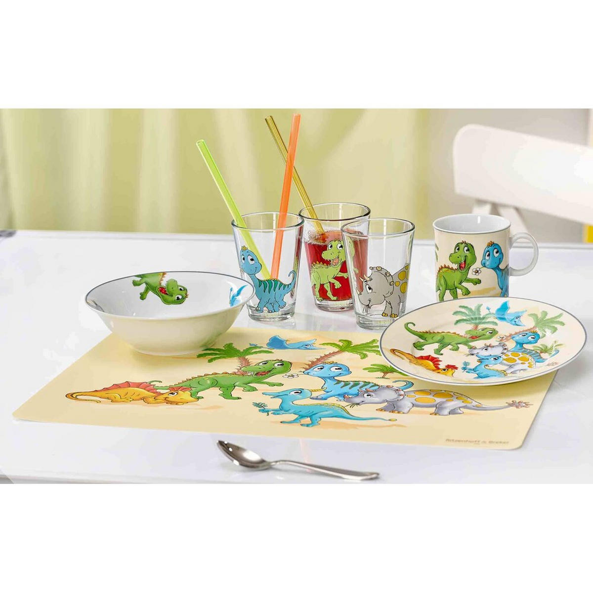 KINDER-GLÄSERSET 3-teilig  - Multicolor, Basics, Glas (18/14/12cm) - Ritzenhoff Breker