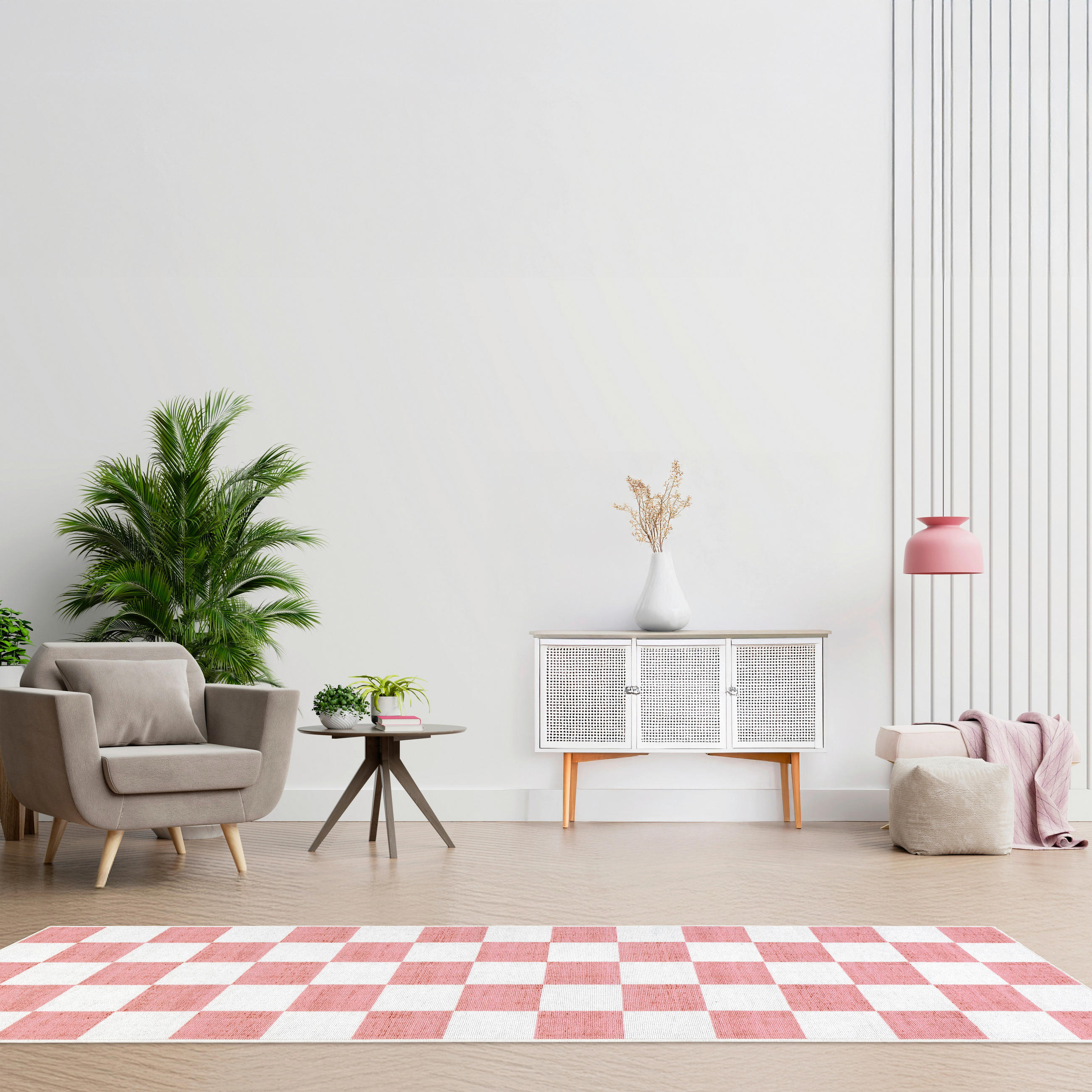 LÄUFER 80/250 cm MESIO JACK  - Hellrosa/Grauweiß, Design, Kunststoff/Textil (80/250cm) - Lindorug