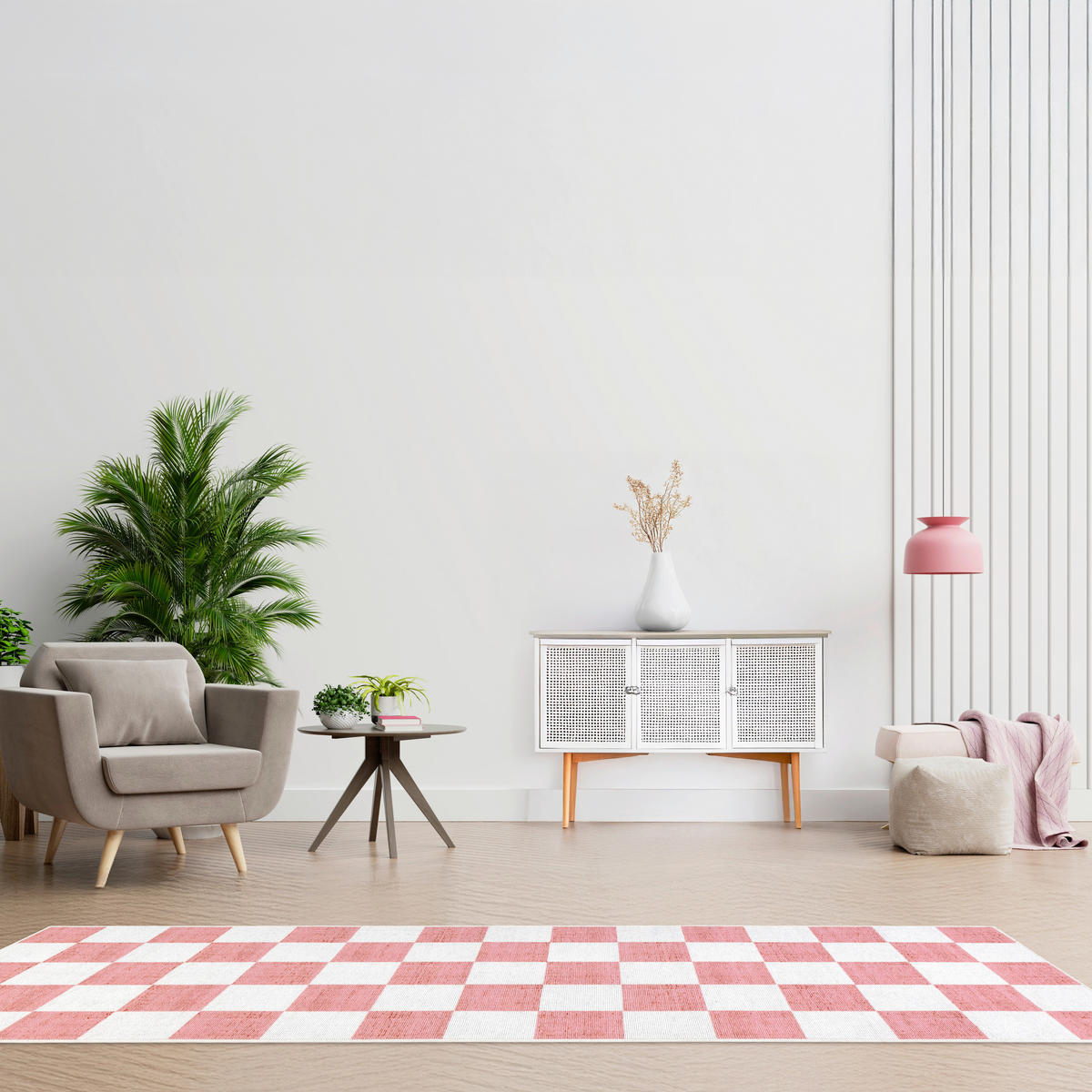 LÄUFER 80/250 cm MESIO JACK  - Hellrosa/Grauweiß, Design, Kunststoff/Textil (80/250cm) - Lindorug
