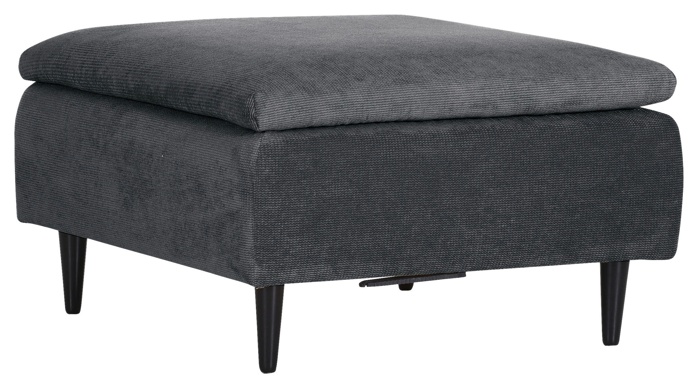 HOCKER Flachgewebe Anthrazit  - Anthrazit/Schwarz, KONVENTIONELL, Holz/Textil (75/45/75cm) - Carryhome