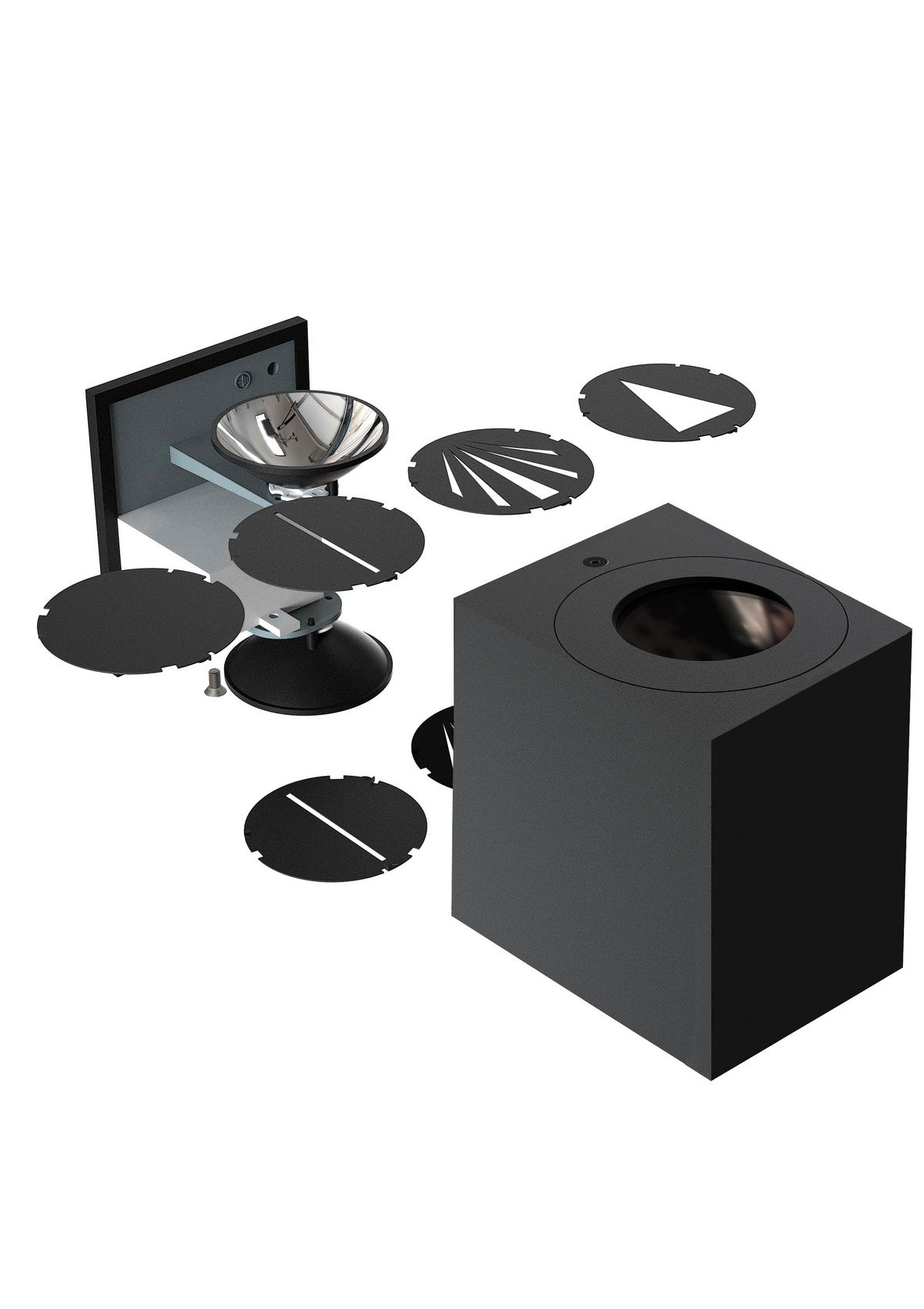AUßENLEUCHTE Canto Kubi 2   - Weiß, Design, Metall (10,4/8,4/10cm) - Nordlux