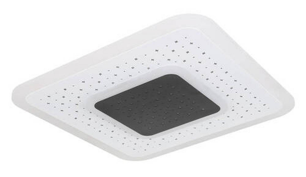 LED-TAKLAMPA 47 W 46/46/5,5 cm  - vit/opal, Design, metall/plast (46/46/5,5cm) - Globo