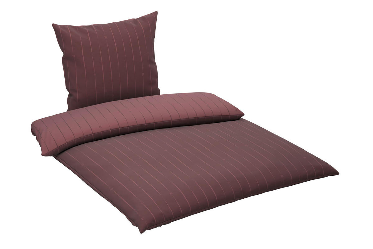 WENDEBETTWÄSCHE STRIPES DK Flanell 135/200 cm  - Kirschrot, Design, Textil (135/200cm) - Dieter Knoll