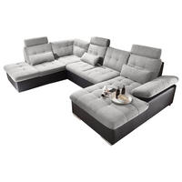 SEDACÍ SOUPRAVA, textil, kompozitní dřevo, černá, barvy stříbra - barvy stříbra/černá, Moderní, kompozitní dřevo/textil (218/324/170cm) - MID.YOU