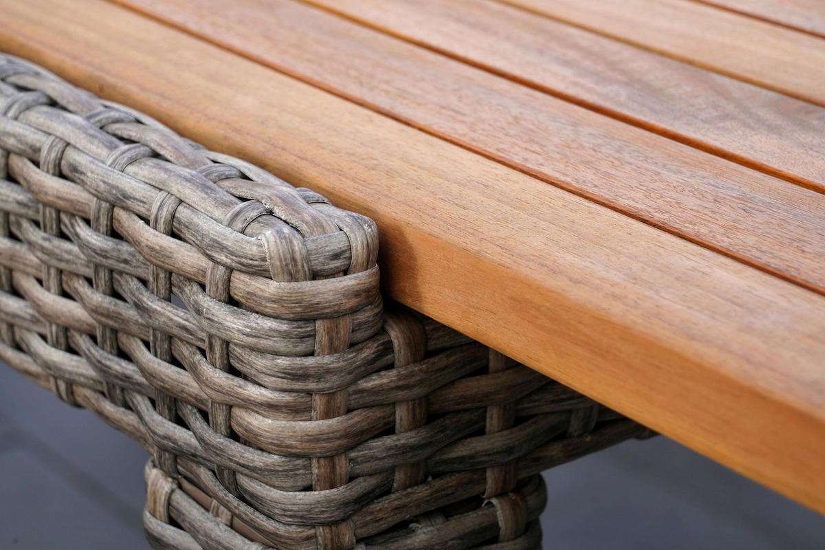 GARTENTISCH 180-240/100/74 cm Metall, Kunststoff rechteckig  - Beige, MODERN, Holz/Kunststoff (180-240/100/74cm) - Gardenson