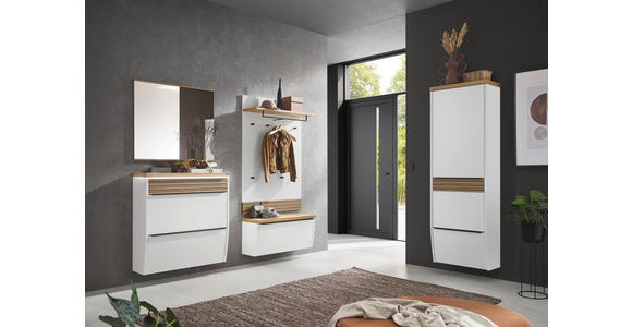 SCHUHKIPPER  in 92/96/31 cm  - Eichefarben/Anthrazit, Design, Holz/Holzwerkstoff (92/96/31cm) - Dieter Knoll