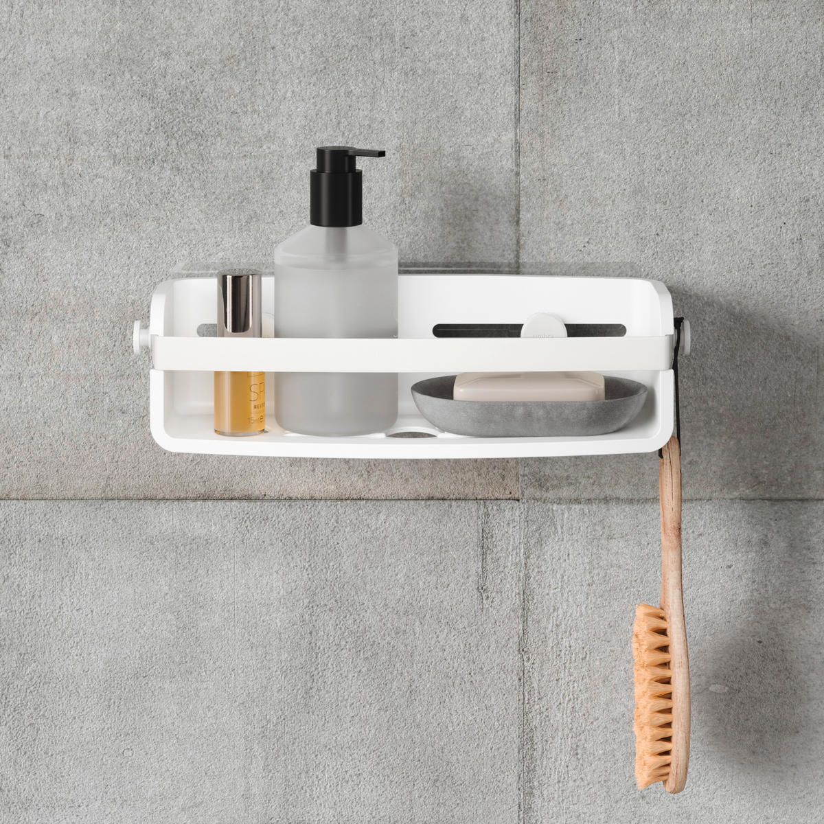 DUSCHABLAGE Kunststoff  - Weiß, KONVENTIONELL, Kunststoff (33/11/9cm) - Umbra