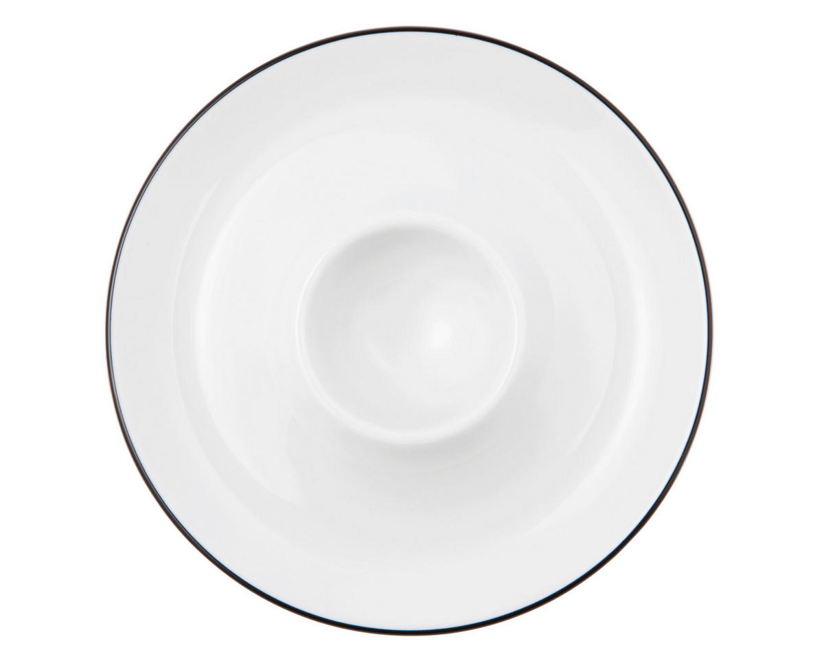 KALÍŠEK NA VEJCE porcelán keramika 13 cm - bílá/černá, Lifestyle, keramika (13cm) - Seltmann Weiden