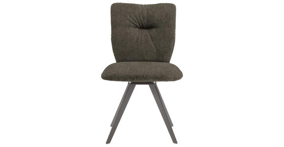 STUHL in Textil Braun, Schwarz - Schwarz/Braun, Design, Textil/Metall (52/88/63cm) - Voleo