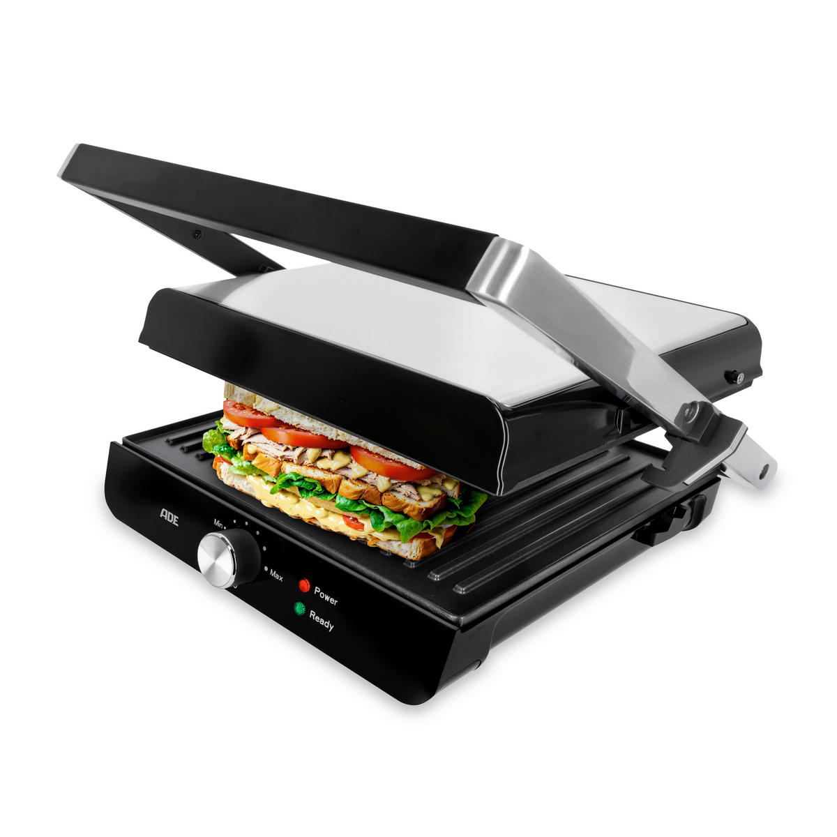 KONTAKTGRILL  - Schwarz, Basics, Kunststoff/Metall (35/32,5/12cm) - ADE