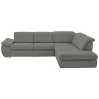 ECKSOFA in Mikrofaser Hellgrau  318/260 cm  - Silberfarben/Hellgrau, Design, Textil/Metall (318/260cm) - Beldomo Speed