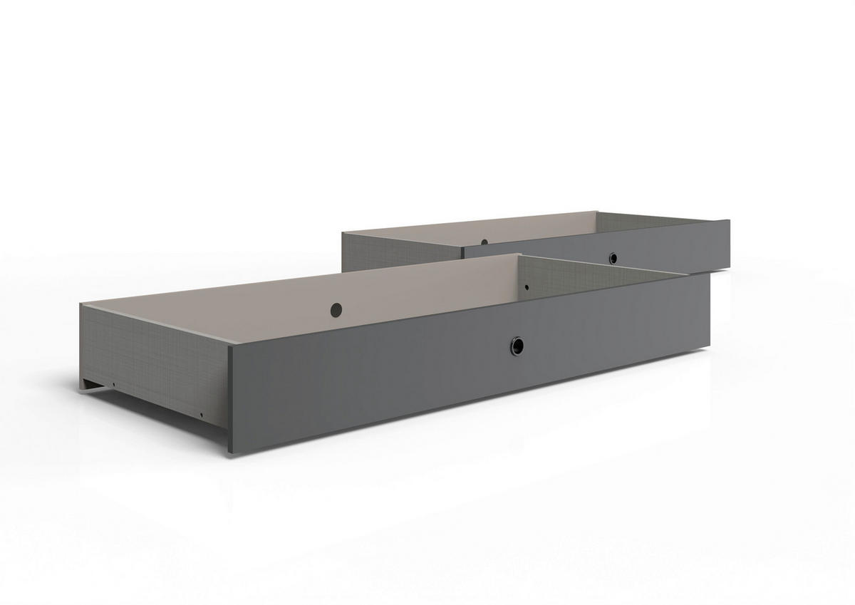 POSTELJNI PREDAL - barve grafita, Design, kovina/umetna masa (100/16/60cm) - Carryhome