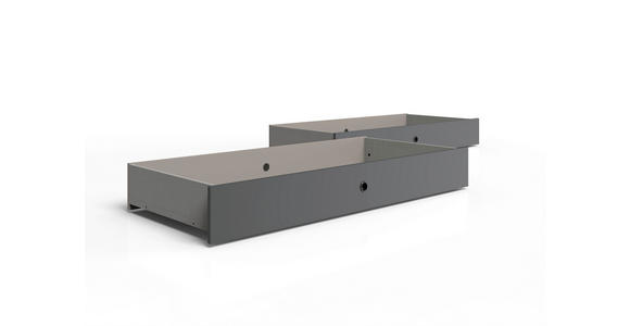 BETTSCHUBKASTEN Graphitfarben  - Graphitfarben, Design, Holzwerkstoff/Kunststoff (100/16/60cm) - Carryhome