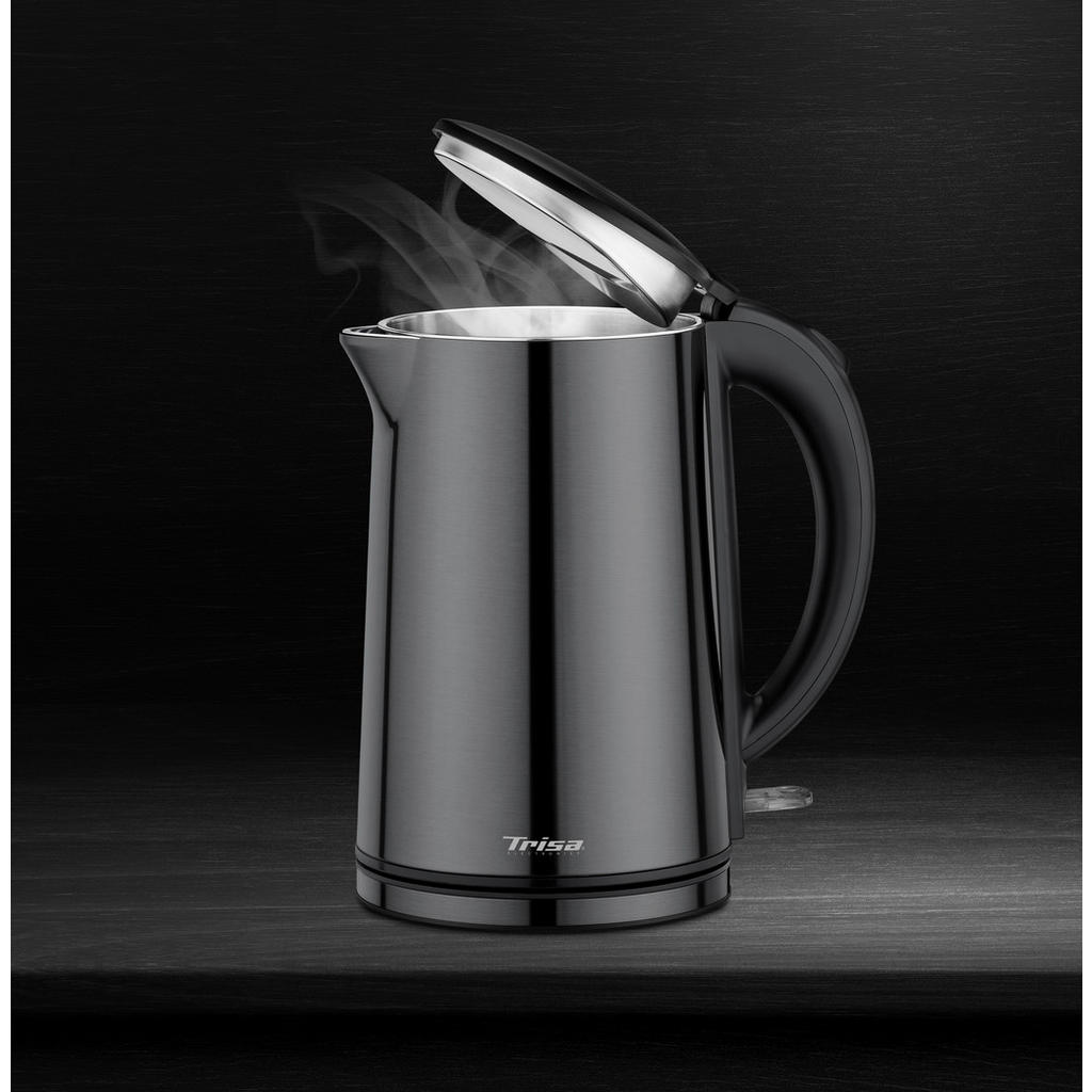 Thumbnail - Trisa Electronics Wasserkocher, Anthrazit, Metall, 1.5 L, RoHS, Reach, 360°-Sockel, ergonomischer Griff, herausnehmbarer...