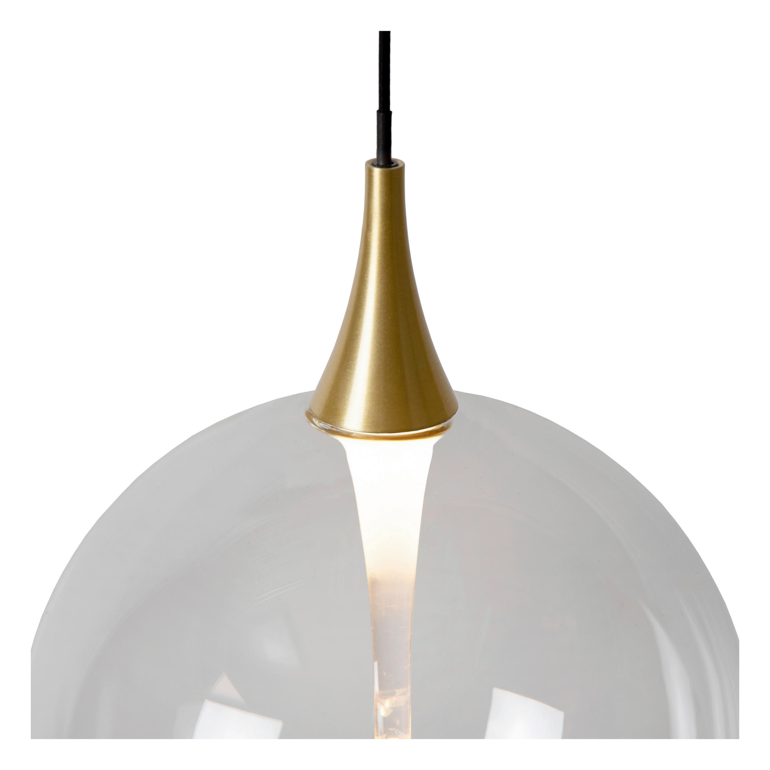 LED-PENDELLEUCHTE 48/48/150 cm  - Transparent, KONVENTIONELL, Glas (48/48/150cm) - Lucide