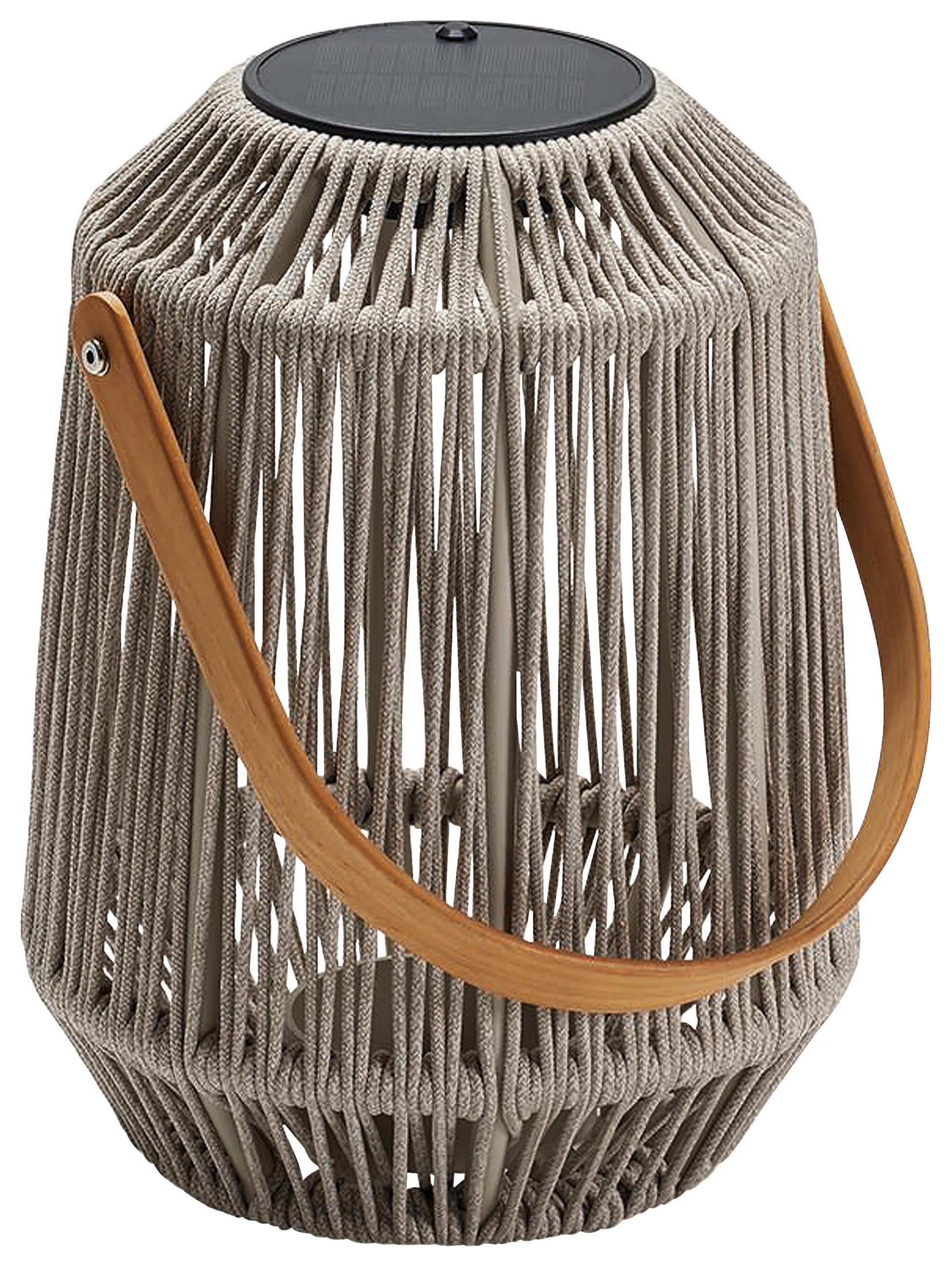 LED-LATERNE - Greige/Anthrazit, Basics, Holz/Kunststoff (30/39/30cm) - Stern