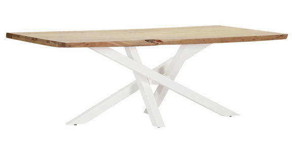 TISCHPLATTE      - Akaziefarben, Design, Holz (220/100/5cm) - Landscape