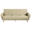 3-SITZER-SOFA  in Samt, Velours Beige  - Beige/Naturfarben, Design, Holz/Textil (208/85/82cm) - Max Winzer