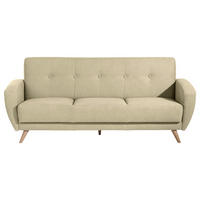 3-SITZER-SOFA  in Samt, Velours Beige  - Beige/Naturfarben, Design, Holz/Textil (208/85/82cm) - Max Winzer