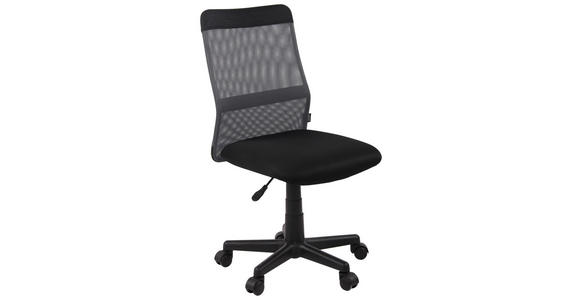 DREHSTUHL Netzbespannung Grau, Schwarz - Schwarz/Grau, MODERN, Kunststoff/Textil (47/85-97/55cm) - Carryhome